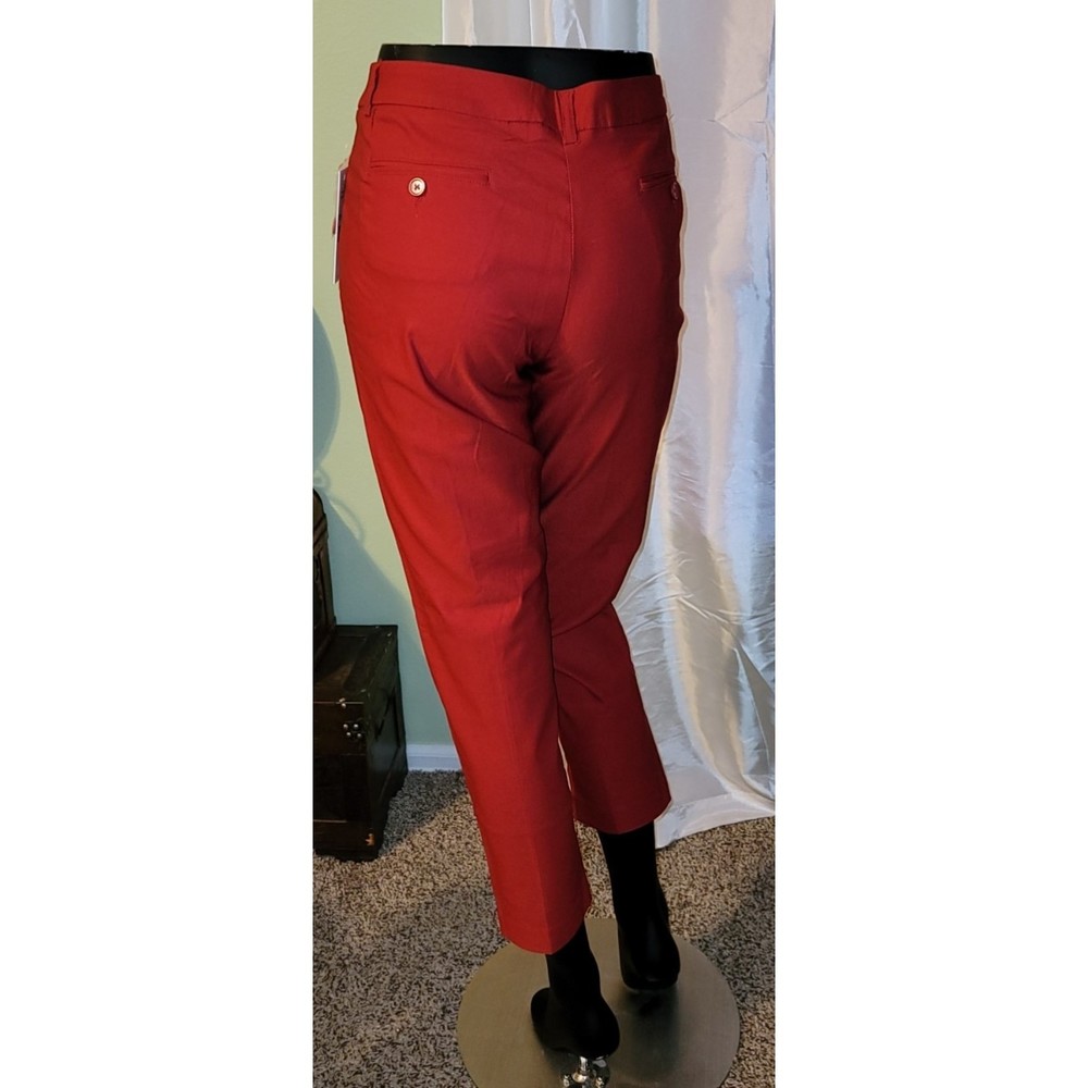Nanette Lepore Freedom Stretch cropped pants red size 8 beauty binding, 4 pocket